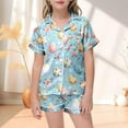 thumbnail image 2 of PMVFHDE Pyjama Fille Enfants Pâques Décontracté Confortable et Stylé Ensemble de Nuit à Manches Courtes Bleu Ciel,10-11 Ans, 2 of 4