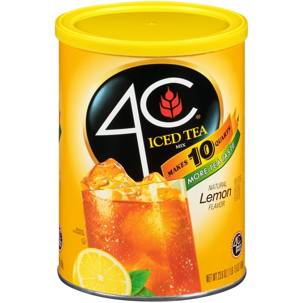 4C Drink Mix, Lemon Iced Tea, 25.1 Oz, 1 Count - Walmart.com - Walmart.com