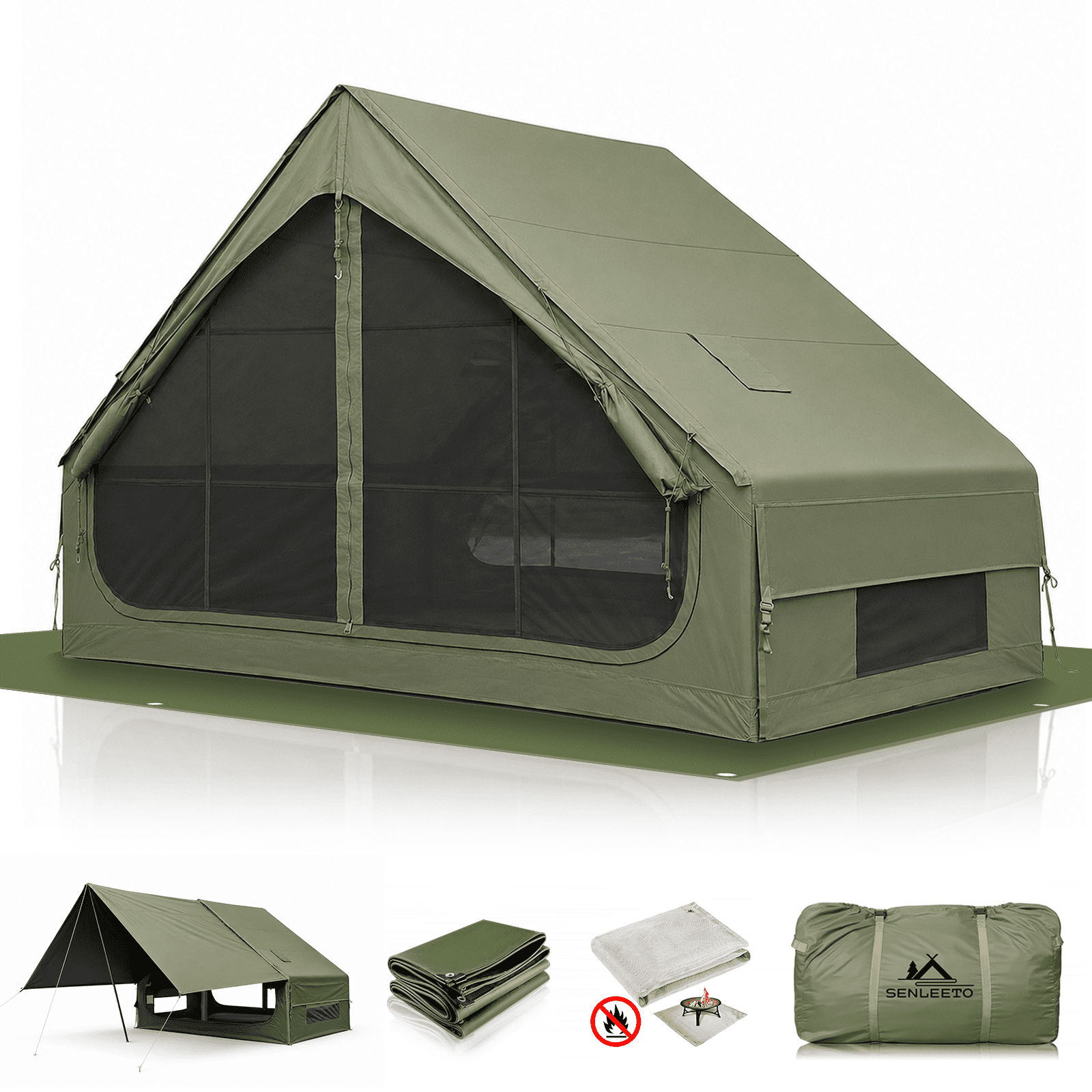 Coleman 6-Person Weathermaster Cabin Camping Tent with Screen Room