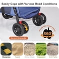 thumbnail image 4 of 4-Wheel Folding Pet Stroller for Small Dogs and Cats, Pet Rolling Carrier with Storage Bag, Breathable Mesh & 2 Safety Leashes, 4 of 9