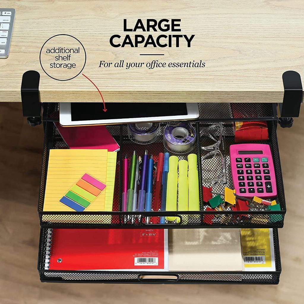 HannLk Sliding Drawer Metal Storage Unit for Under Desk Home Office Organization Tool