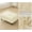 Beige White, variant on KALAKALA Waterproof PU Leather Ottoman Cover Rectangle Footstool Cover Stretch Ottoman Slipcovers Footrest Protectors with Elastic Bottom