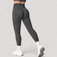 thumbnail image 5 of Women's Seamless High Waist Compression Leggings with Sculpting Back Detail and Stretch Knit Fabric - Medium, Gray, 5 of 7