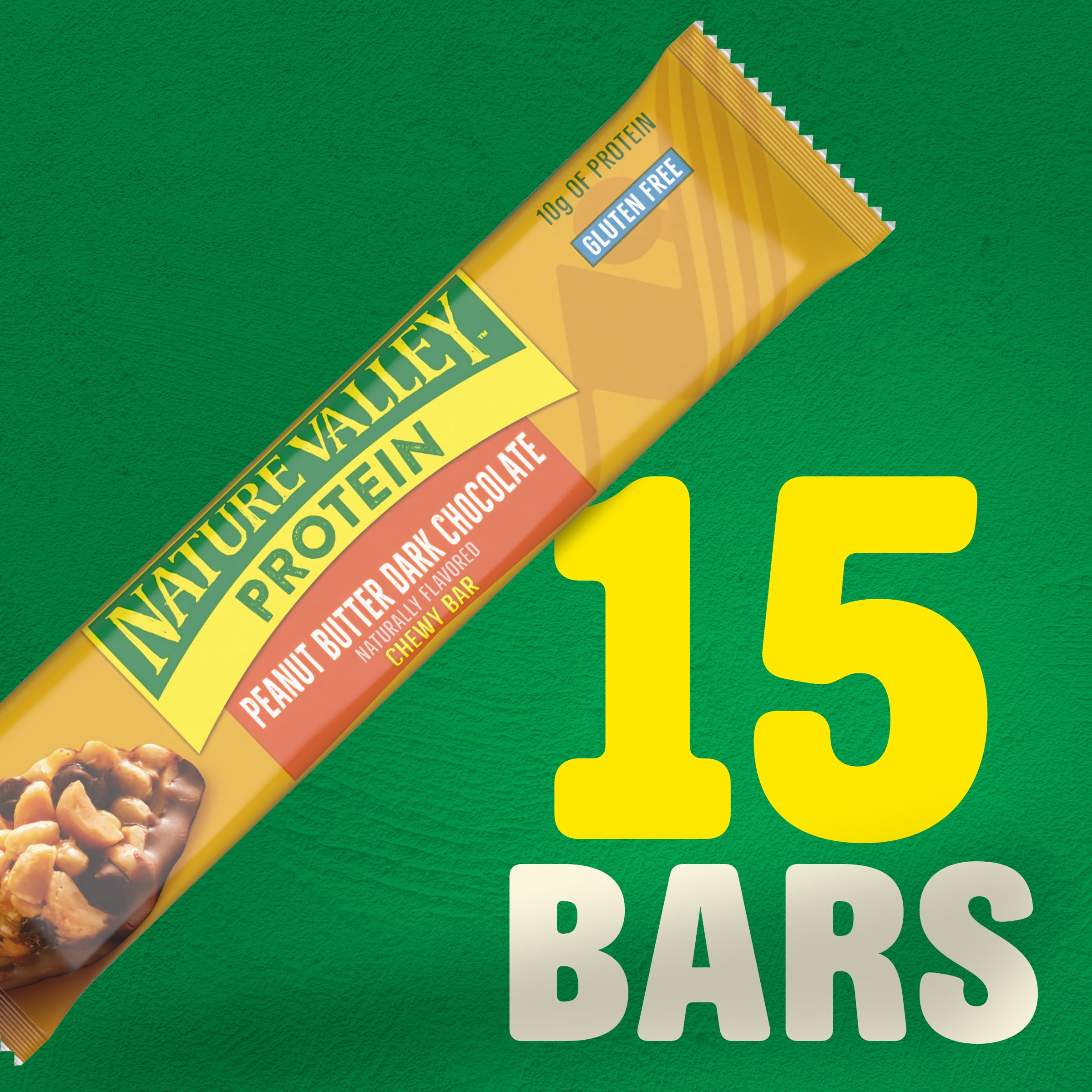 Nature Valley Protein Chewy Snack Bars, Peanut Butter Dark Chocolate, 15 Bars, 21.3 oz