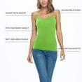thumbnail image 2 of ACTIVE UNIFORMS Women's Soft and Breathable Cotton Stretch Camisole with Adjustable Strap Tank Top (Lime Green, Medium), 2 of 6