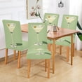 thumbnail image 2 of Yayeee 4 Pack Dining Chair Covers Stretch Parson Chairs Slipcovers Seat Protector, Light Green Martini, 2 of 6