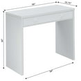 thumbnail image 4 of Pemberly Row Contemporary 36-inch Desk with Drawer in White Wood Finish, 4 of 7