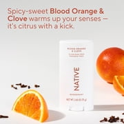 Native Deodorant for Women, Aluminum Free, Solid Deodorant Stick, Blood Orange & Clove, 2.65 oz