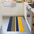 thumbnail image 3 of Entryway Rug 2'x3', Navy Yellow Grey Stripes Kitchen Runner Rugs Non-Slip Carpet Mats, Abstract Lines Geometric Modern Bedside Rugs Runners Washable Floor Carpet for Bathroom Laundry Room, 3 of 8