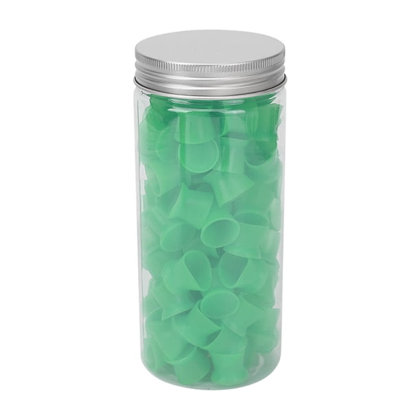 100 vasos desechables de silicona suave para tinta de tatuaje, recipientes para pigmento de tatuaje, suministros de maquillaje, color verde