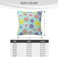 thumbnail image 4 of ZICANCN Decorative Throw Pillow Covers , Flowers Daisies Asters Couch Sofa Decorative Knit Pillow Covers for Living Room Farmhouse 22"x22", 4 of 8