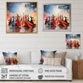 thumbnail image 4 of Designart "Synchronized Dance Rhythms in Blue" Fashion Wall Art - Modern Blue Dance Entryway Wall Art, 4 of 6
