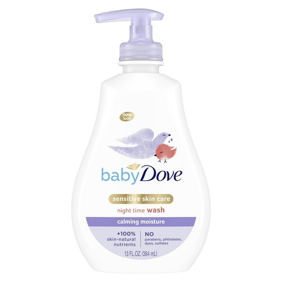 Baby Dove Sensitive Calming Moisture Newborn Liquid Body Wash Hypoallergenic Chamomile, 13 oz