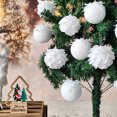 thumbnail image 5 of 3 piezas/caja de 8 cm, adornos para árbol de Navidad, bolas blancas con forma de pétalo, bolas de nieve de espuma, colgantes para Navidad, decoración para fiesta de Año Nuevo, Navidad, 5 of 5