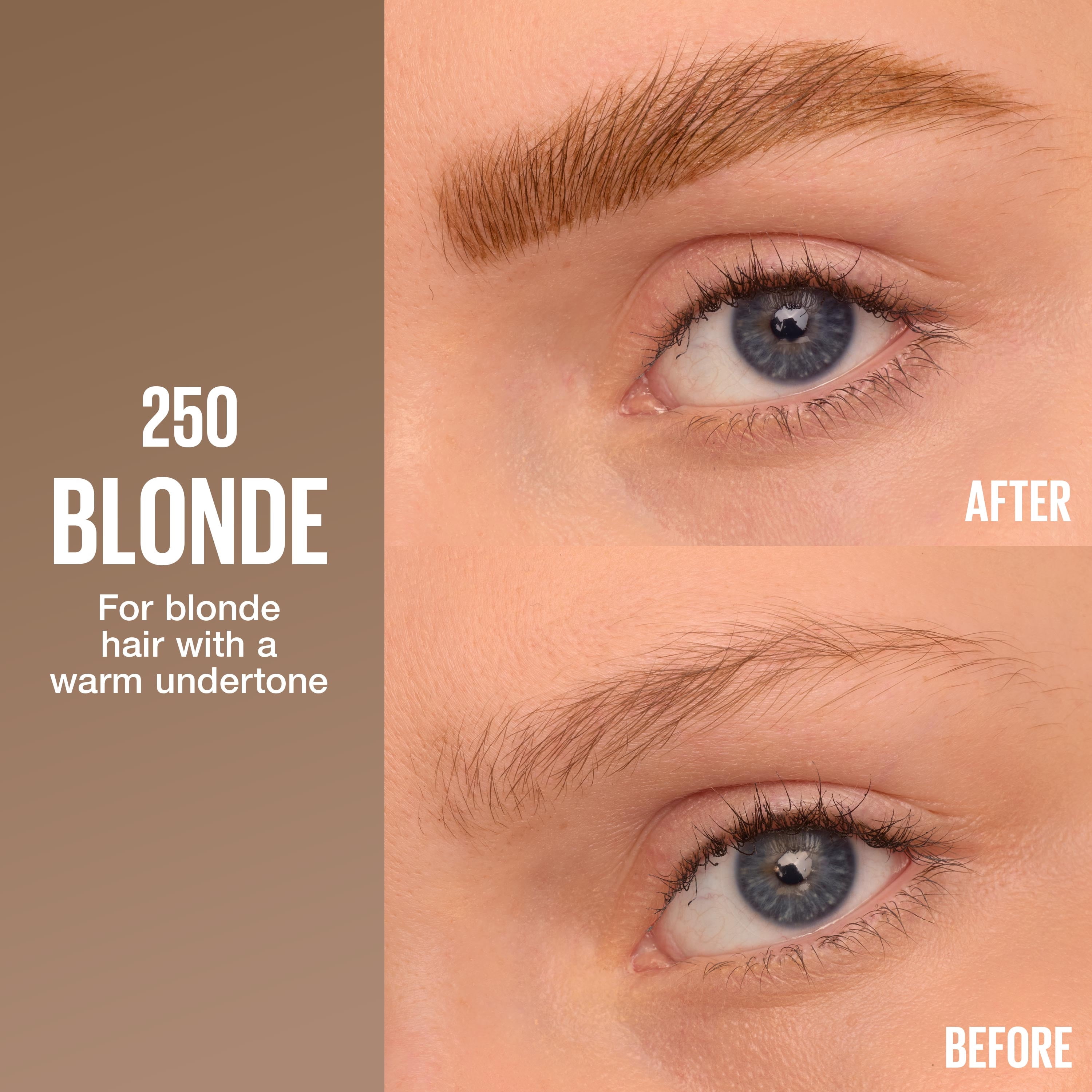 Maybelline Brow Inserts 2-in-1 Eyebrow Pencil and Brow Gel, Blonde, 0.04 fl oz