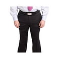 thumbnail image 5 of Men's Arthur Black Executive Portly Fit Black Pinstriped 2 Button Wool Suit, 5 of 6