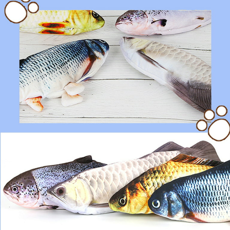 Flopping Fish Toy For Dogs Electric Moving Fish Cat Toy Floppy Fish Dog Toy  Electric Moving
