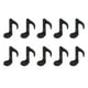 thumbnail image 2 of 10 Piezas Nota Musical Individual Yotijar Globo de la Nota Musical Negro, 2 of 9