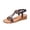 Black, variant on Women Rhinestone Wedge Sandals Roman Open Toe Beach Flip Flops Summer Fashion