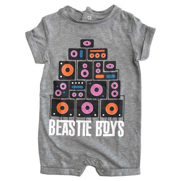 Infant Boys & Girls Gray Beastie Boys Rocker Romper Bodysuit Baby Outfit 6-9m