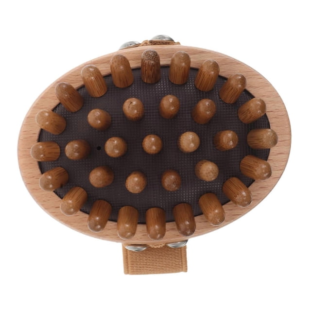 Wooden Hair Brush with Beech Wood Air Cushion for Scalp Massage, Compact Gift for Men and Women