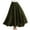 Olive Green, variant on Lovskoo Women's Plus Size Linen Skirt Casual Ankle Length High Waist Pleated A-Line Flowy Long Maxi Skirt with Pockets Olive Green Free Size