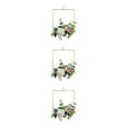 thumbnail image 3 of maskred Realistic Artificial Flower Hoop Indoor And Outdoor Wide Application Metal Ring Hoop Wreath Garland Artificial Roses Y892square 3Set, 3 of 6