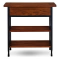 thumbnail image 3 of Leick Ironcraft Wood Foyer Bookcase with Drawer Storage in Brown, 3 of 6
