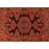 Ahgly Company Indoor Rectangle Persian Orange Traditional Area Rugs, 5' x 7'