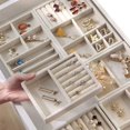 thumbnail image 4 of Velvet Jewelry Tray Case Stackable Jewelry Display Storage Box Portable Ring Earrings Necklace Organizer Box Jewelry Holder F Jewelry Tray, 4 of 6