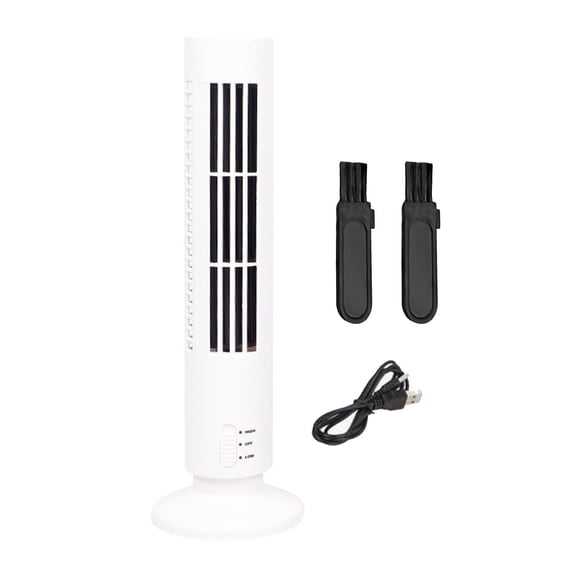 Deeceymbur Tower Fan LED Bladeless Design USB Powered Mini Air Circulator for Desk Office Home Quiet Operation