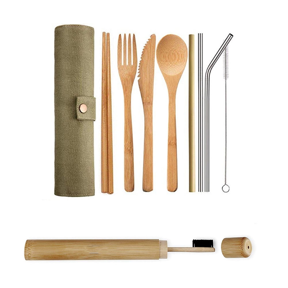 Bamboo Fork Spoon Set Exquisite Reusable Easy to Clean Cutlery Set