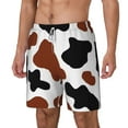 thumbnail image 2 of Balery Brown Black Cow Mens Swim Trunks Swim Shorts for Men Quick Dry Inseam Beach Shorts with Compression Liner Pocket-XX-Large, 2 of 9