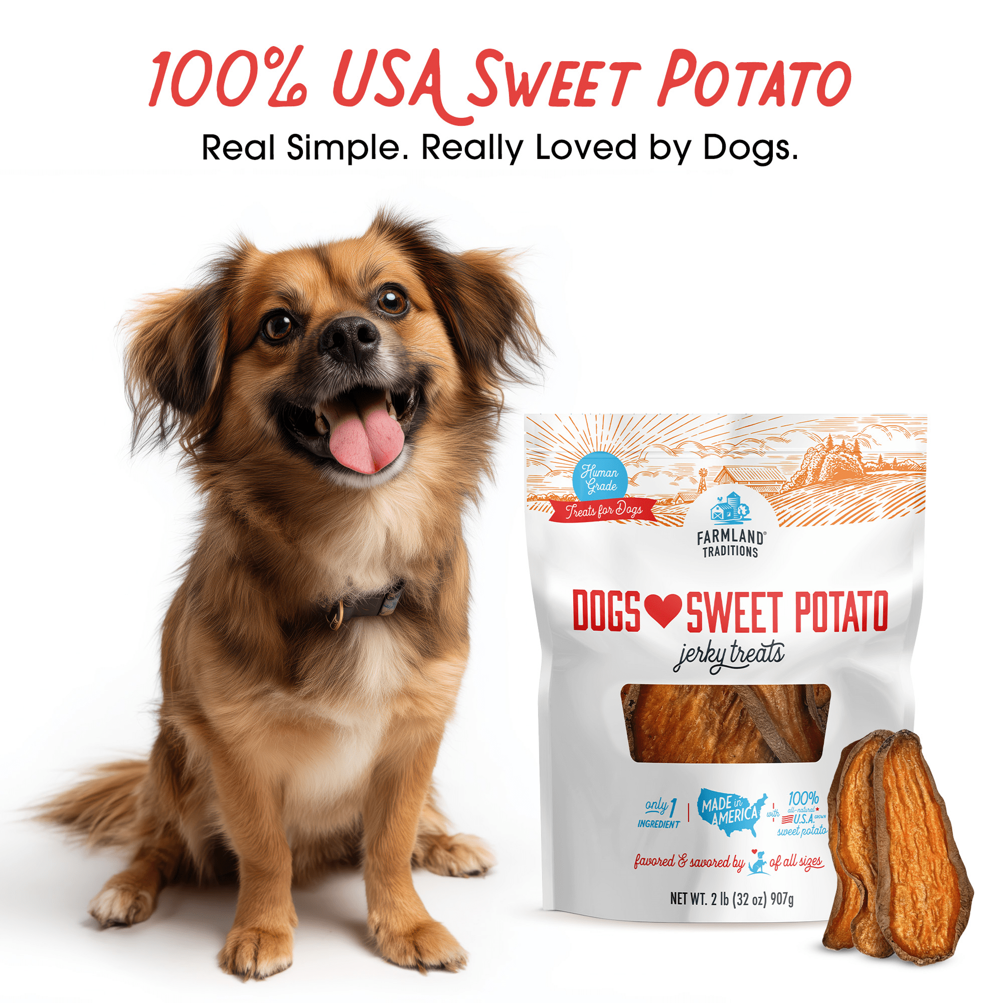 Farmland Traditions Dogs Love 100% Sliced Sweet Potato Jerky (32 oz.)