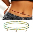 thumbnail image 4 of LYMAYTER Body Chain Body Chain - Colored Beads, Double Layer, Handmade, Bohemian Belly Chain for Women, 4 of 7