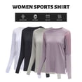 thumbnail image 4 of Chemise de Sport pour Femmes Col Rond Manches Longues en Maille Respirante, 4 of 8