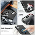 thumbnail image 5 of for iPhone 16 Plus Case, [Compatible with MagSafe][Anti-Yellowing][Military-Grade Protection] Shockproof Corner Enhanced Protection Magnetic Phone Case for iPhone 16 Plus,Black, 5 of 6