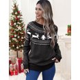 thumbnail image 5 of Cogild Ugly Christmas Sweaters for Womens Tree Gingerbread Man Pattern Sweaters Crew Neck Knitted Sweaters for Womens Warmth Winter Tops, 5 of 7