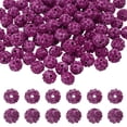 thumbnail image 1 of 105 Pcs 10mm Perlas de arcilla con strass para hacer joyería, perla de bola de disco al por mayor para pulsera, collar, arete, manualidades, decoración DIY, morado, 1 of 7