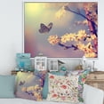 thumbnail image 2 of Designart 'Ancient Butterfly Flying To A White Flower' Traditional Framed Canvas Wall Art Print, 2 of 5