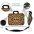thumbnail image 2 of LSS 17 inch Laptop Sleeve Bag Notebook with Side Pocket, Soft Carrying Handle & Removable Strap for 16" 17" 17.3" 17.4" - Leopard Print, 2 of 3