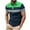 Green, variant on ALLLIST Short Sleeve Mens Workout Tops Green Collared Striped Casual T-Shirts Button Polo Men's T-Shirts