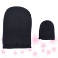 thumbnail image 4 of 2pcs Autobronceador Mitt Maquillaje Uso Aceite SPA Protector solar Guantes flocados Guantes de esponja Bronceado al sol Trajes de pulgar （Negro）, 4 of 7