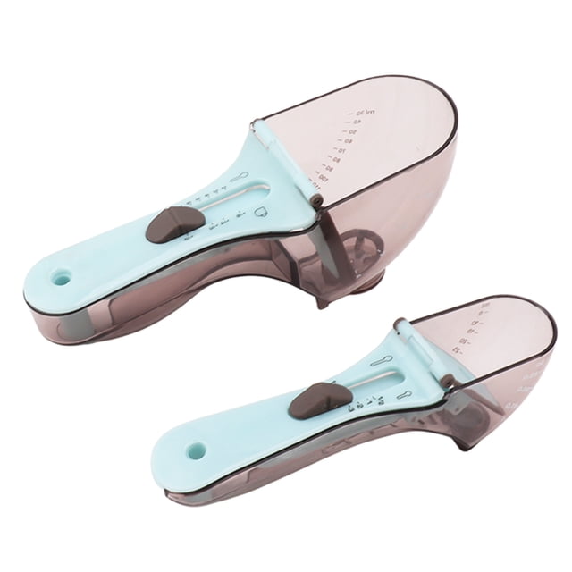 Juego De Cucharas Medidoras Ajustables, Cuchara Medidora De Plástico Multifuncional Segura Y Fácil De Limpiar Para Cocinar, 2 Uds.