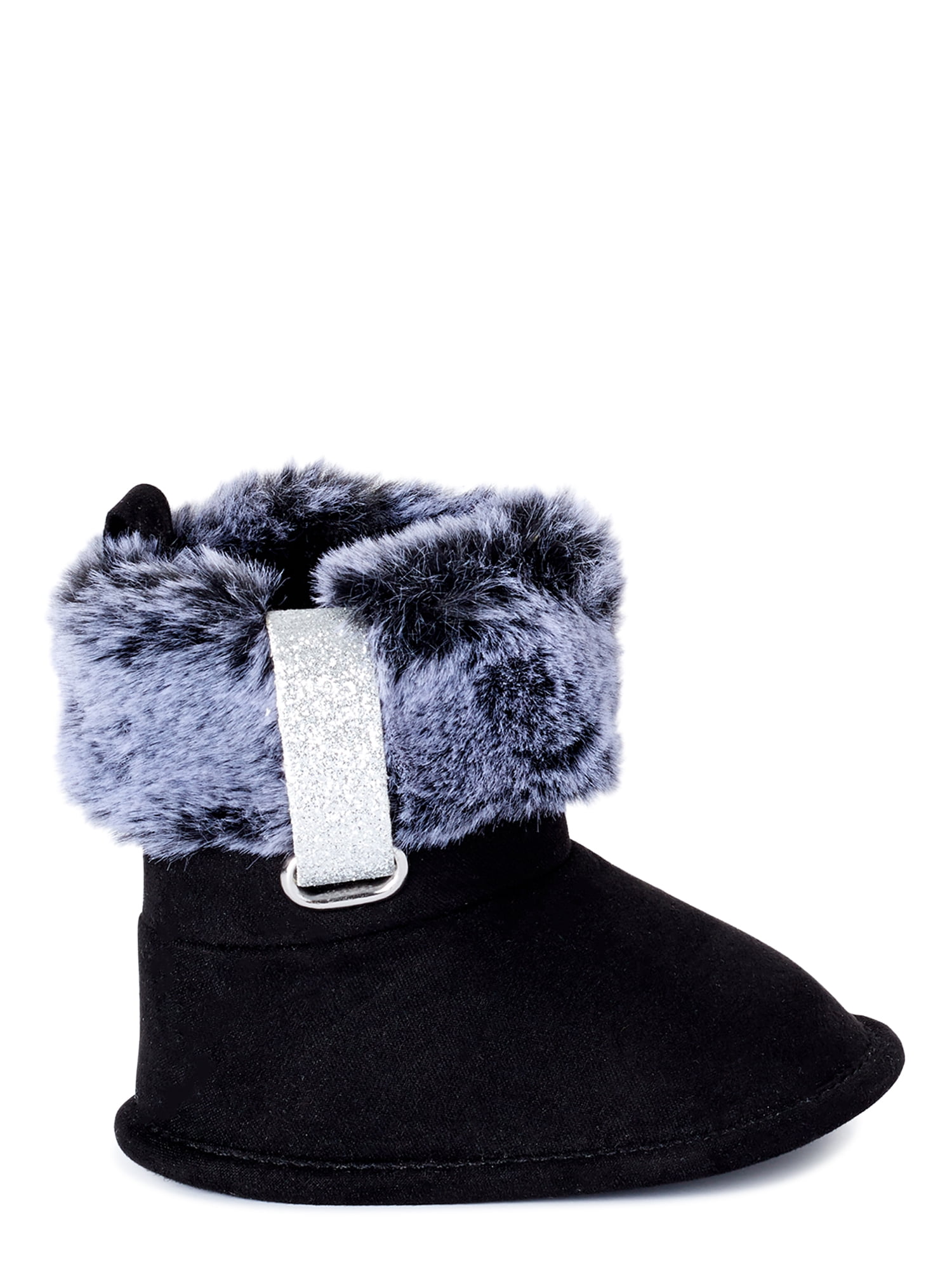 First Steps by Stepping Stones Infant Girls Faux Fur Buckle Soft Sole Baby Booties Walmart