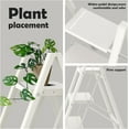 thumbnail image 2 of 4 Step Ladder,Aluminum Lightweight Folding 4 Step Stool with Anti-Slip Wide Pedal,330lbs Capacity Step Ladder for Household,Kitchen,Office - White, 2 of 16