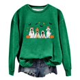 thumbnail image 1 of WEAIXIMIUNG Sweatshirts pour Femmes Tendance avec Mots Mode Automne et Hiver Imprimé Sans Capuche Col Rond Manches Longues Pull Fin, 1 of 3