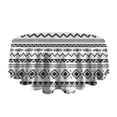 thumbnail image 5 of Black Geometric Striped Pattern Round Tablecloth 60"x60",Wrinkle Wipeable Table Cloth for Kitchen Dining Room Picnic Patio Party, 5 of 6