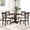 Espresso, variant on Roundhill Furniture Havre Dining Set, Pedestal Round Table with 4 Chairs