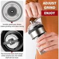 thumbnail image 3 of Molinillo de café manual de acero inoxidable y vidrio, fresa de cerámica ajustable, 5 niveles precisos, con cuchara y cepillo | Disfrute de café recién molido en cualquier momento y en cualquier lugar Afortunado Sencillez, 3 of 5